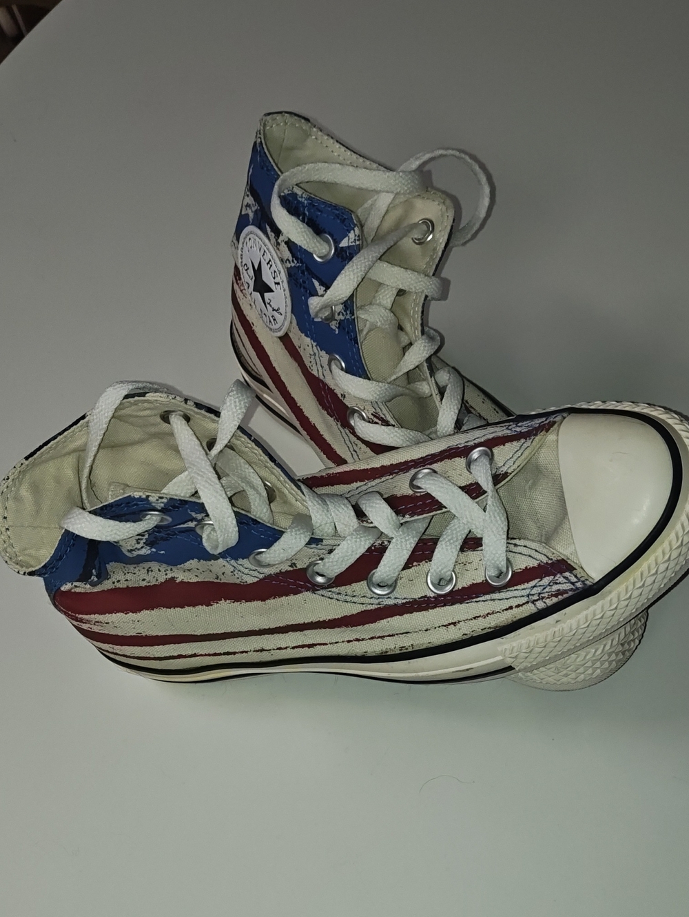 Converse High Top Sneakers - Red, White & Blue Stars & Stripes